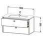 Duravit Waschtisch-Unterschrank Brioso 102 x 47,9 cm, chrom/Eiche schwarz, 2 Schubkästen, wandhängend