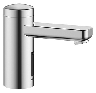 KWC Infrarot-Waschtisch-Armatur IQUA design verchromt, mit Mischung, ohne Ablaufgarnitur, Batterie 6 V