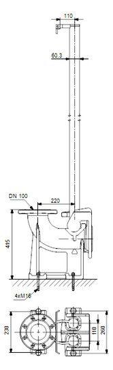 Grundfos Kupplungsfußkrümmer DN 65