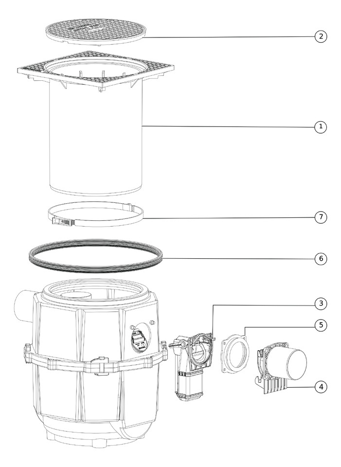 Kessel Öl-/Benzinabscheider EasyOil G System II LW 400, Einbautiefe 231-324 mm, Klasse B
