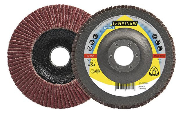 Bild Fächerschleifscheibe SMT 974 125x22,23mm ge wölbt K60 Keramikkorund K60 Klingspor-0