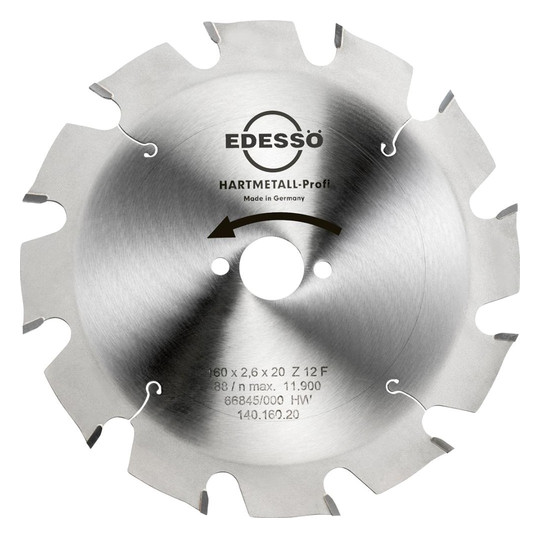 EDESSÖ-HW-Kreissägeblatt - 160x2,6x20mm, 12 F