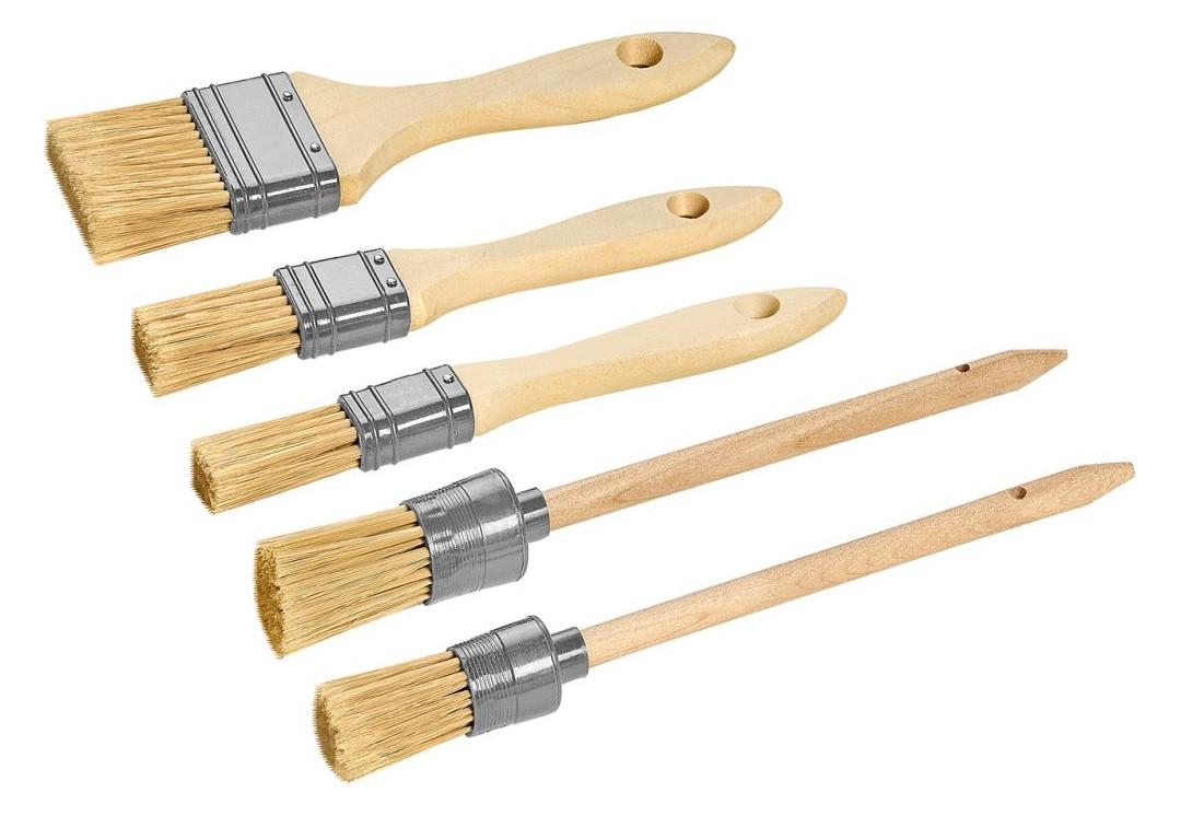 Bild Pinsel-Set, 5-teilig Kunstborste, Holzst i. FSC - C CIRET-0