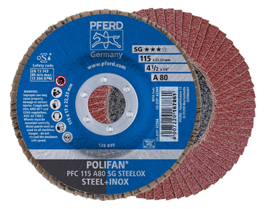PFERD-POLIFAN-Fächerschleifscheibe, gewölbt...