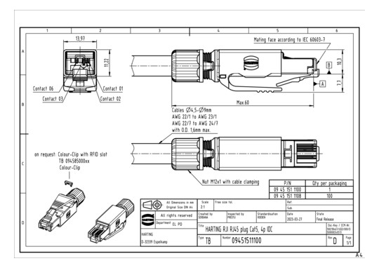 HART Data-Steckverbinder     09451511100 