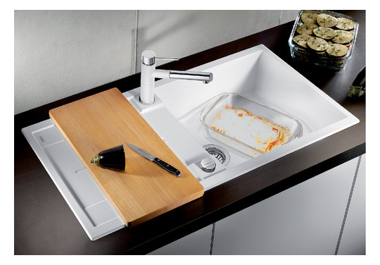 Blanco Spüle METRA XL 6 S SILGRANIT 100 x 50 cm, schwarz, reversibel, mit Ablauffernbedienung