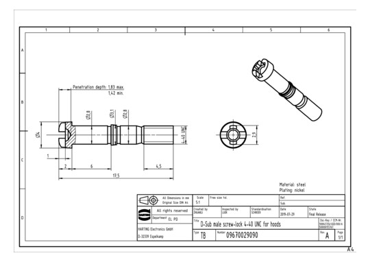 HART D SUB short mounting    09670029090 