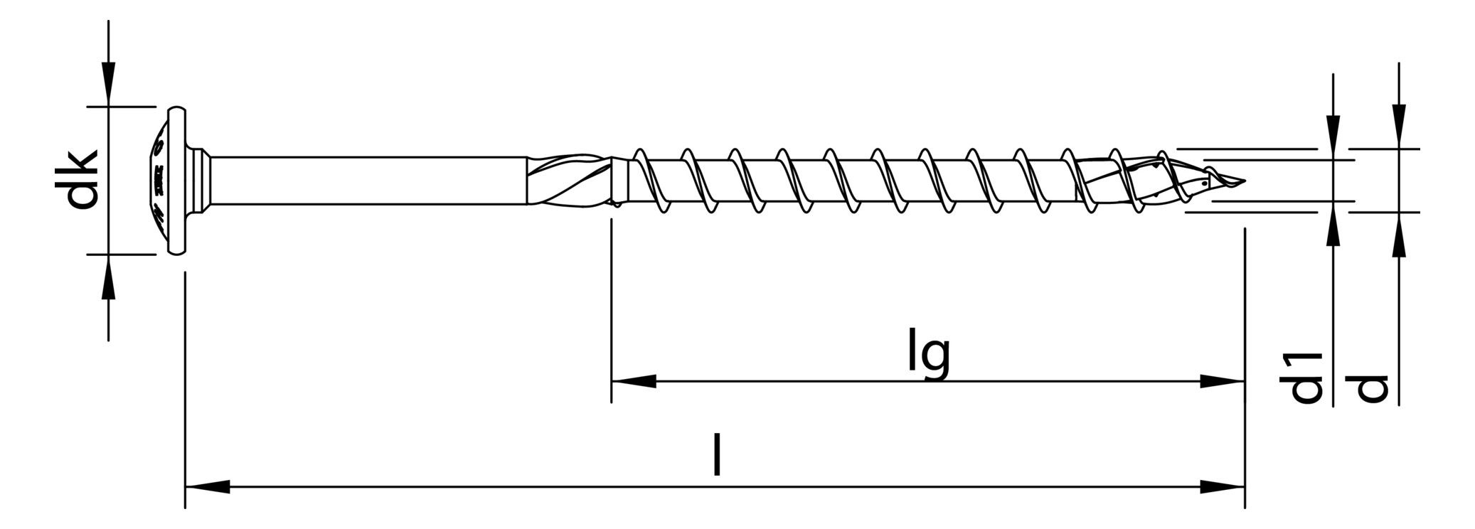 Vermaßte Strichzeichnung