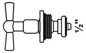 Bild Knebel-Oberteil Chrom, 1/2"" - KIRCHHOFF-1