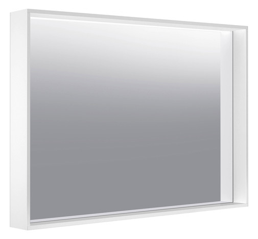 KEUCO Kristallspiegel X-Line 1000 x 700 x 105 mm, cashmere, mit umlaufendem Rahmen, lackiert