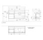 V&B Waschtisch-Unterschrank Finion 120x60,3x50,1cm, Regal links Black matt lacquer, White matt lacquer