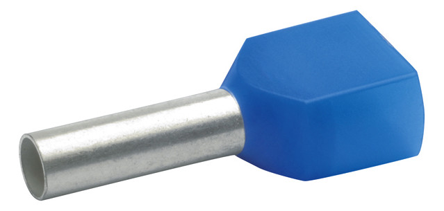 ZW-Aderendhülse 2,5qmm 10mm isol PP bl Cu Polypropylen (PP) verzinnt ZW-Aderendhülse 2,5qmm 10mm isol PP bl Cu Polypropylen (PP) verzinnt