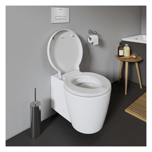 Duravit WC-Sitz Starck 1 mit Absenkautomatik, abnehmbar, mit Scharnierwelle, weiß