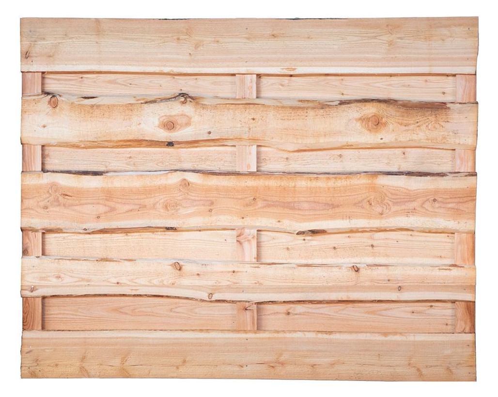 Bild LOLLAND-Serie Lärche, 180 x 150 cm, 3 Riegel, Bretter sägerau ca. 20mm mit Baumk - n.a.-0