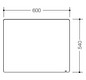 HEWI Kristallspiegel 801 600x540x6mm, mit Aufhängung, für Kippspiegel 801.01...