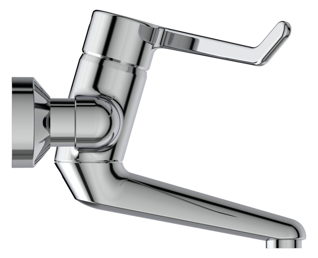 Ideal-Standard Wand-Waschtischsicherheits-Einhebelmischer CeraPlus Ausladung 150 mm, AP, absperrbare S-Anschlüsse, verchromt