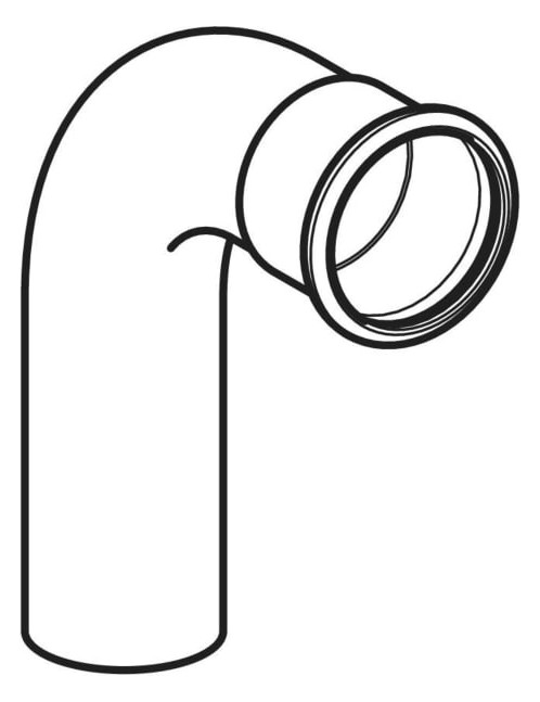 Geberit Gas-Bogen Mapress Ø 28 mm, 90Grad, mit Einschubende, Kupfer