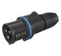 CEE-Stecker 3p 16A IP54 230V/bl 6h Schraubkl Kst Verschraubung