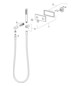 HANSA Brause-Set HANSALIVING 1-strahlig, mit Wandanschlussbogen, chrom
