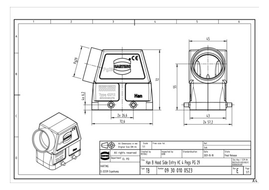 HART Tüllengehäuse           09300100523 