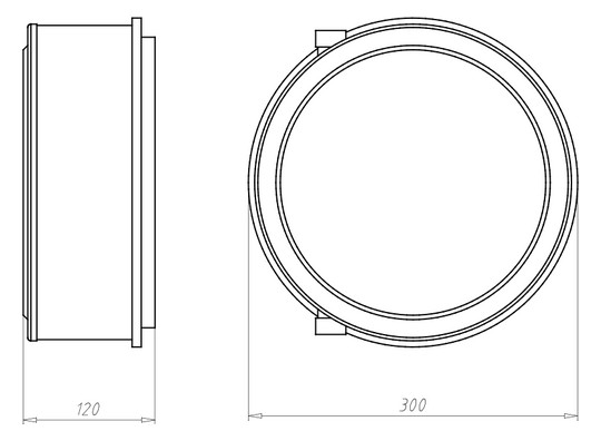 KAIS Einbaugehäuse HaloX 250mm   1283-71 