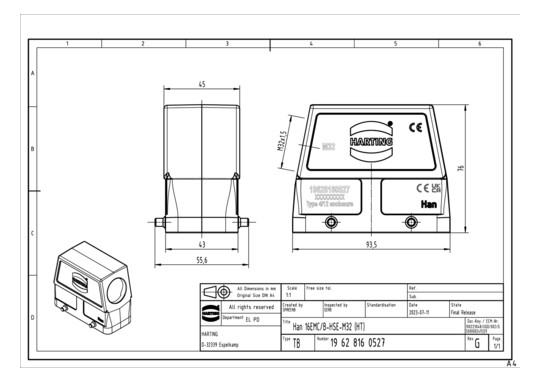 HART Gehäuse M32 19628160527 19628160527 