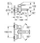 GROHE Wannen-Einhebelmischer Lineare 1/2", Wandmontage, supersteel
