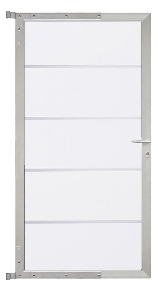 Bild FARÖ-Tor-Komplettset 90 x 173 cm, weiß/s ilber - n.a.-0