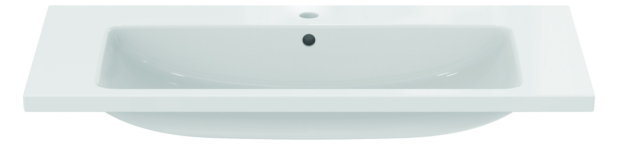 Ideal-Standard Möbel-Waschtisch i.life B 101x51,5x18cm, mit Hahnloch/Überlauf, weiß