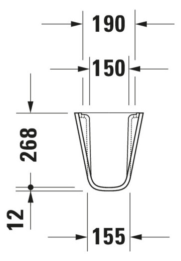Duravit Halbsäule D-Code 24,5x26,8cm, weiß