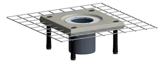 Dallmer Aufstockelement Serie 10 CeraDrain S 10, Aussparungsmaß 550 x 550 mm