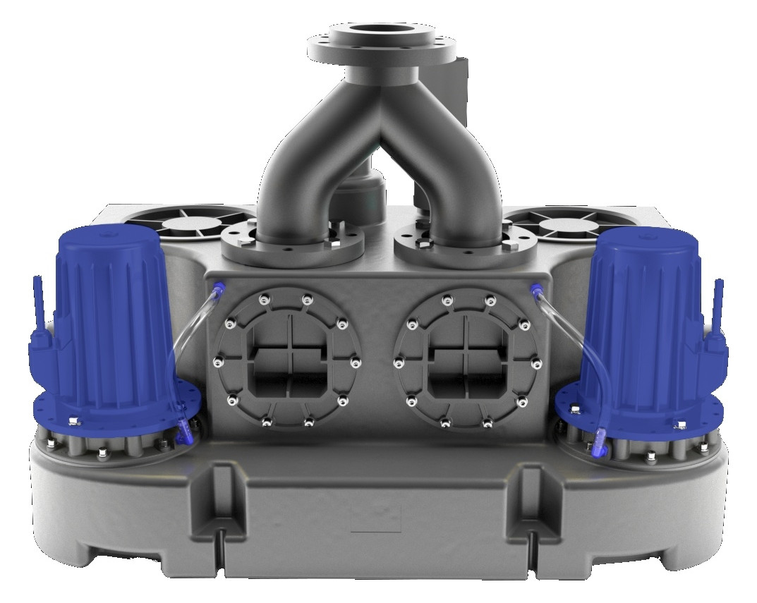 SFA Hochl.-Hebeanl. SANICUBIC 2 FRK 1.5T mit 2 Freistromradpumpen, 1,8 kW, 400 V