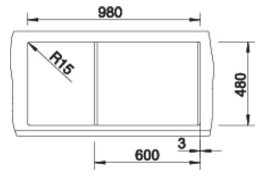 Blanco Spüle METRA XL 6 S SILGRANIT 100 x 50 cm, schwarz, reversibel, mit Ablauffernbedienung