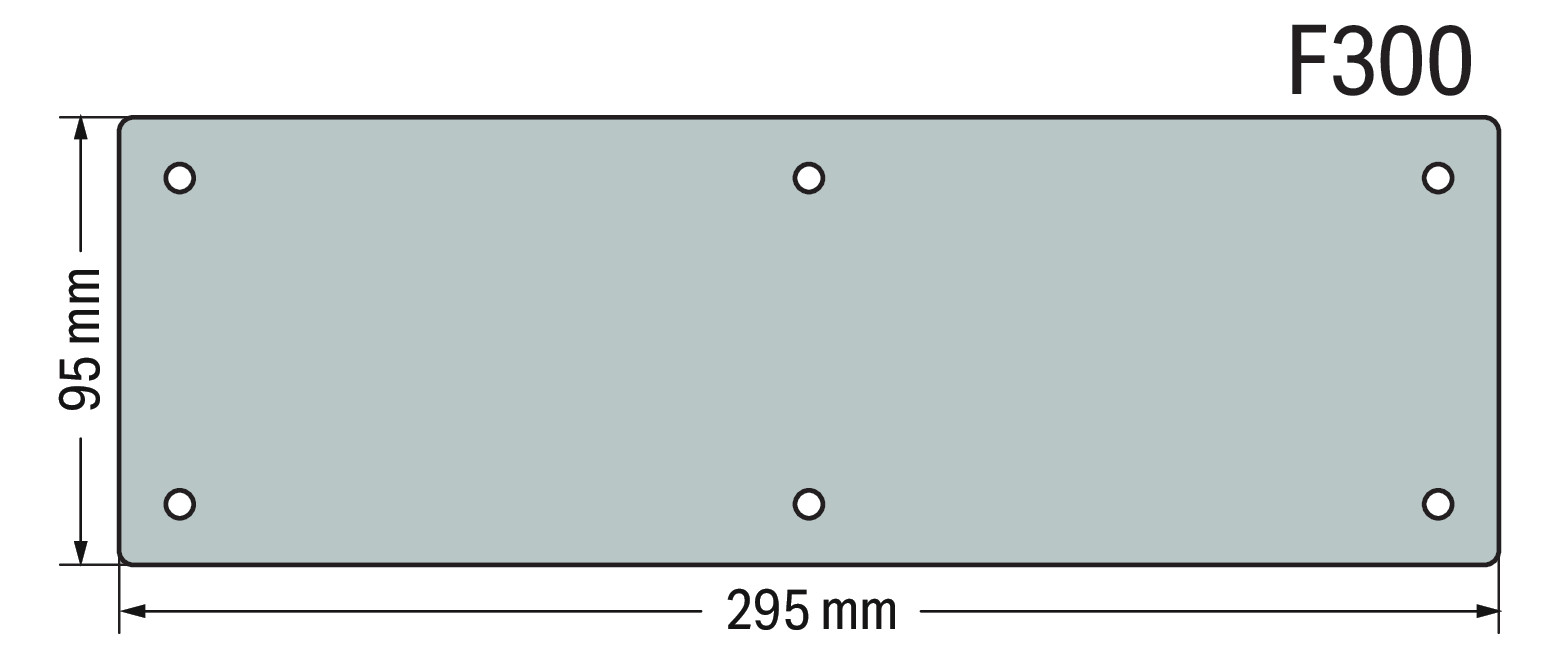 Schrank-Frontplatte 2HE Serie 850 lack B295xH95mm ST