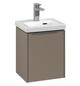 V&B Waschtisch-Unterschrank Subway 3.0 35,1x42,9x30,9cm, Schanier rechts/Griff Aluminium glänzend, taupe