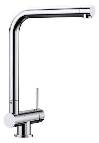 Blanco Spültisch-Einhebelmischer LARESSA-F HD, Hebel rechts, abklappbar, chrom