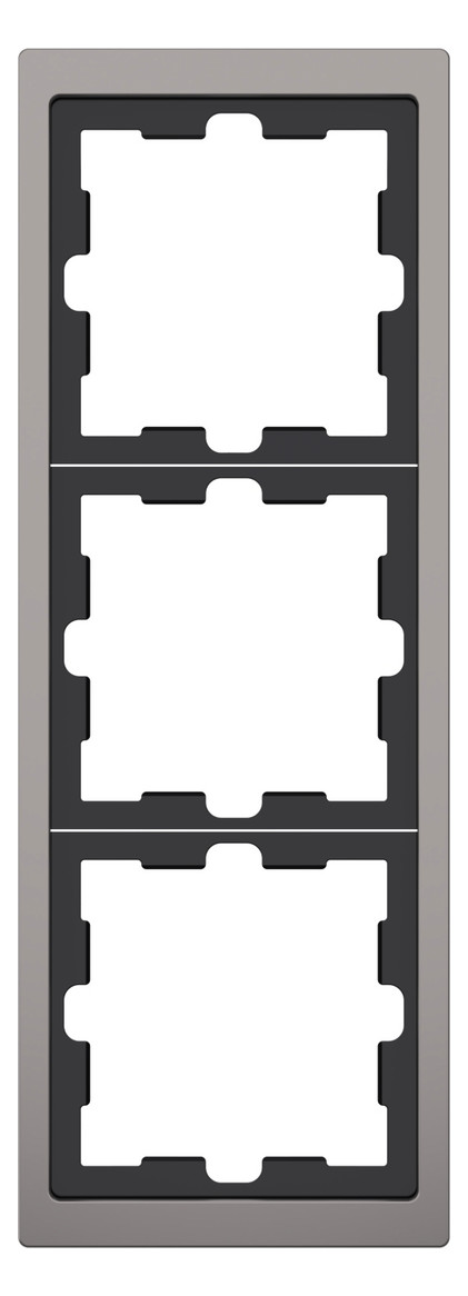 Rahmen 3f ni metallic D-Life Metall Edst f.GEB-K Unterputzmontage