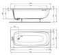 Ideal-Standard Körperform-Badewanne i.life 180 x 80 x 45 cm, weiß