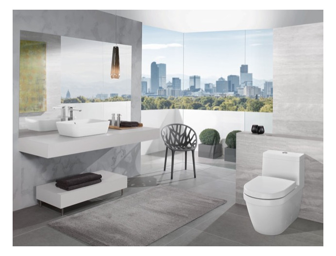 V&B Aufsatzwaschbecken Architectura 60x40cm, eckig, mit Überlauf, weiß