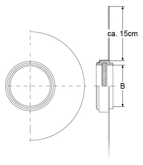 Crassus Überschiebeflansch CSF DN 160, 1,5 bar