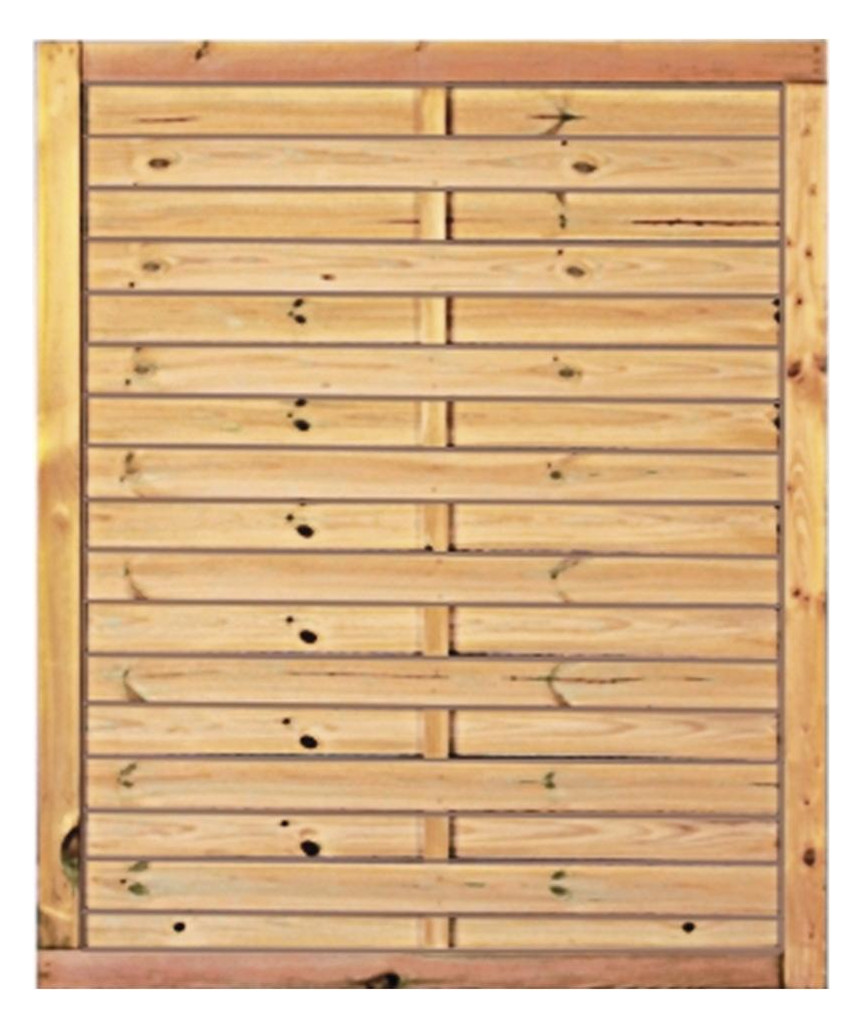 Bild Lamellenzaun 100 x 120 cm Rahmen 34/54 m m, kdi grün - n.a.-0