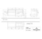 V&B Waschtischunterschrank Collaro 140x54,8x50cm, Waschtisch rechts, glossy grey