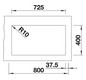 Blanco Becken SUBLINE 350/350-U SILGRANIT 75,5 x 46 cm, cafe, für Unterbau