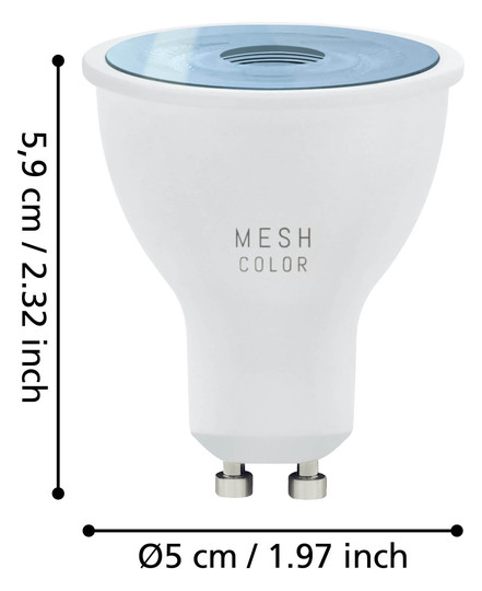 EGLO Leuchtmittel LM_LED_GU10 opal 12251 