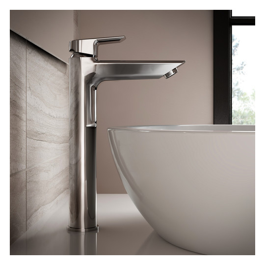 Ideal-Standard Waschtisch-Einhebelmischer Tesi mit verlängertem Sockel, ohne Ablaufgarnitur, verchromt