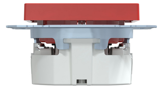 Steckdose 1f rubrt glz System M UP m.BS IP20 rubinrot