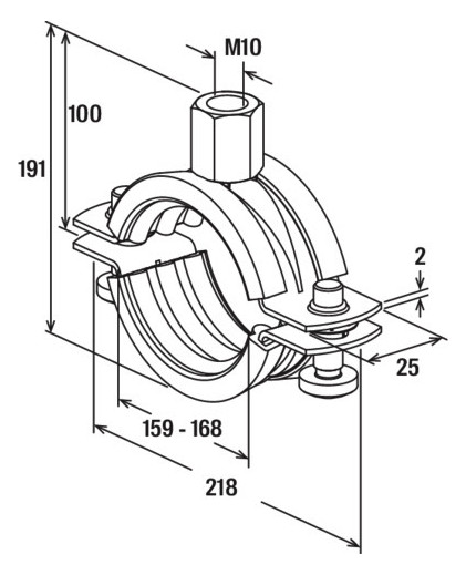 Bild Rohrschelle FRS 159- 168 A2 - fischer-3