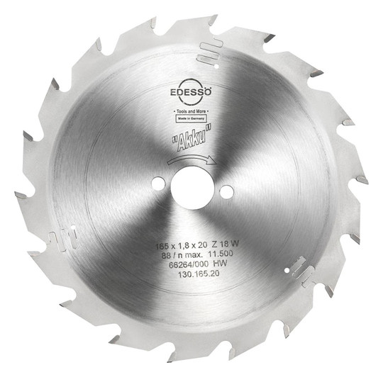 EDESSÖ-HW-Kreissägeblatt Akku - 165x1,8x20mm,...