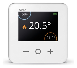 Raumtemperaturregler AP Wiser Funkb ws glz Basis+m.Geh Mit Vor-Ort Bedienung