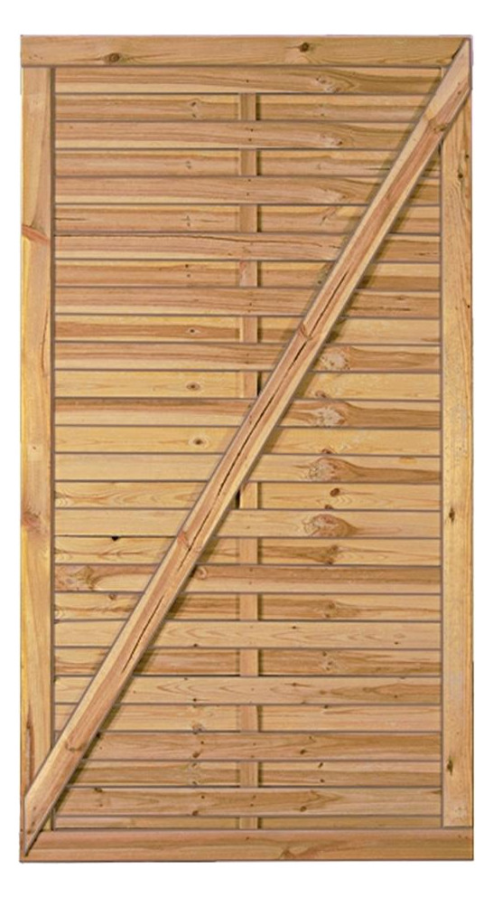 Bild Tor für Lamellenzaun 100 x180 cm Rahmen 45/70 mm, ohne Beschlag - n.a.-0